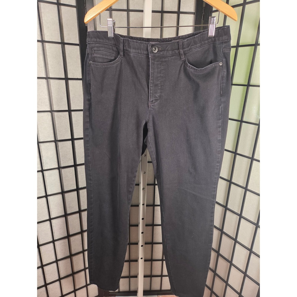 J. Jill Denim Premium-Flex High-Rise Leggings Black Jeans Womens Size 16